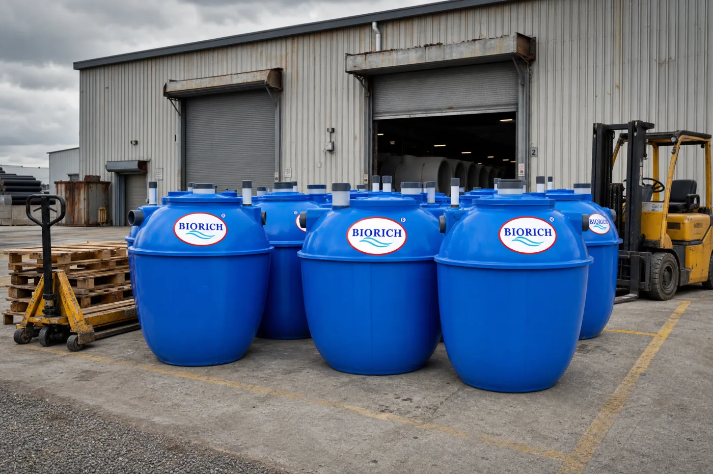 Septic tank BIORICH di area gudang pabrik dan kawasan industri